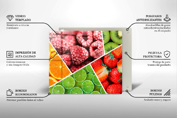 De vidrio templado Frutas coloridas