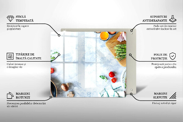 De vidrio templado Ingredientes en la cocina