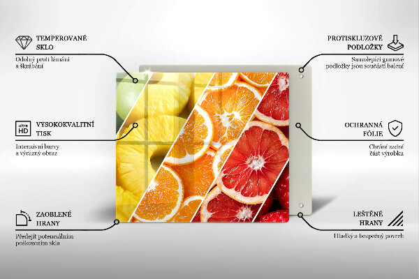 De vidrio templado Frutas coloridas