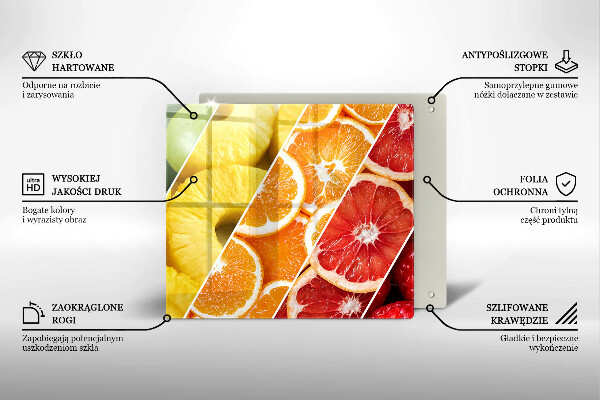 De vidrio templado Frutas coloridas