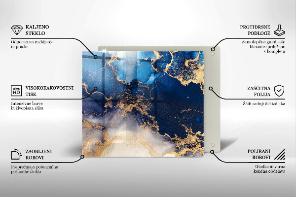 De vidrio templado Abstracción de mármol