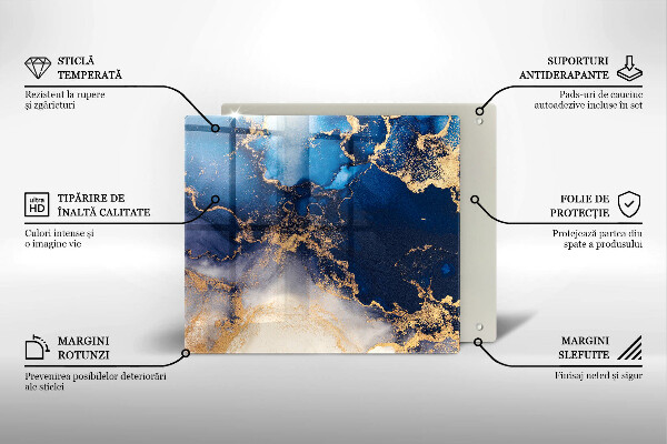 De vidrio templado Abstracción de mármol