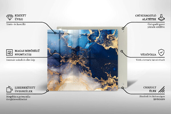 De vidrio templado Abstracción de mármol