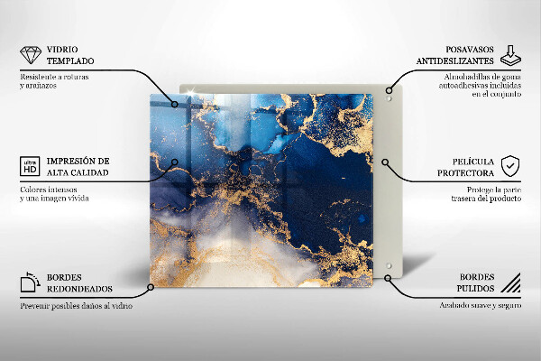 De vidrio templado Abstracción de mármol