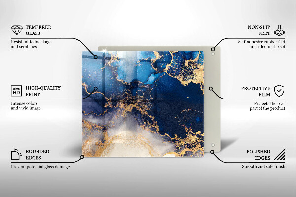 De vidrio templado Abstracción de mármol