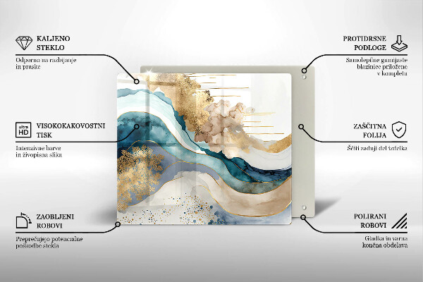 De vidrio templado Mármol colorido