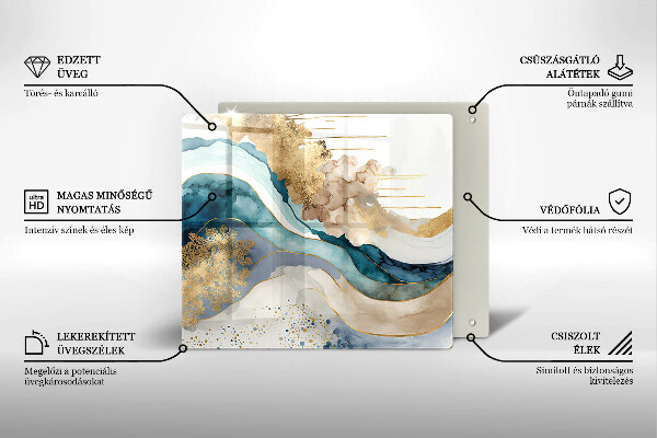 De vidrio templado Mármol colorido