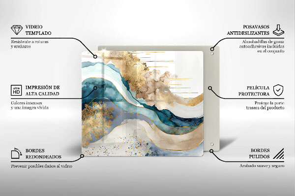 De vidrio templado Mármol colorido