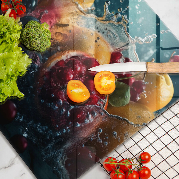 De vidrio templado Frutas en agua