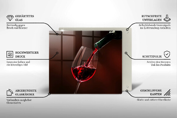 De vidrio templado Una copa de vino
