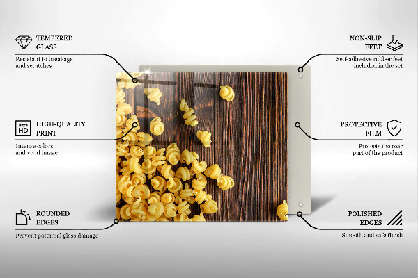 De vidrio templado Pasta en la mesa