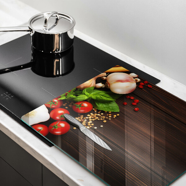 De vidrio templado Verduras en la mesa