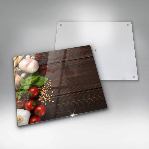 De vidrio templado Verduras en la mesa