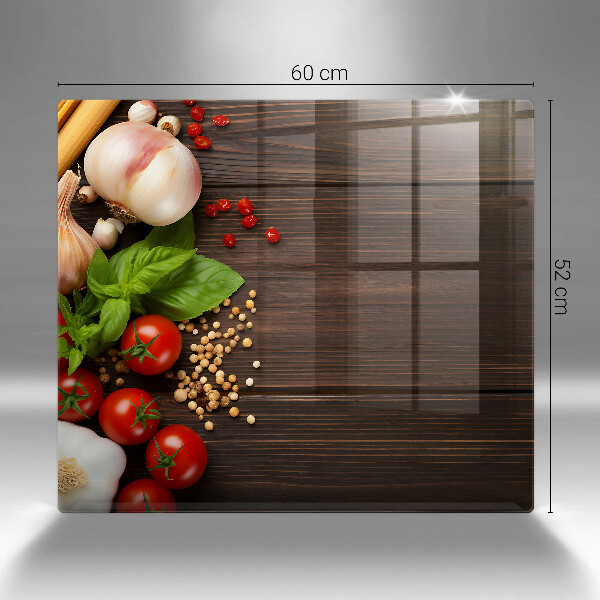 De vidrio templado Verduras en la mesa