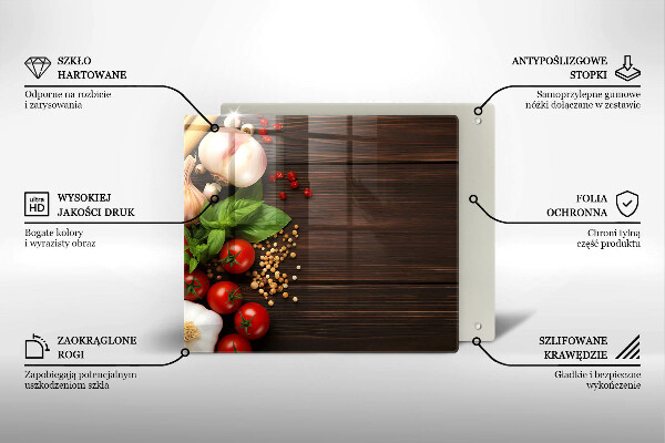 De vidrio templado Verduras en la mesa