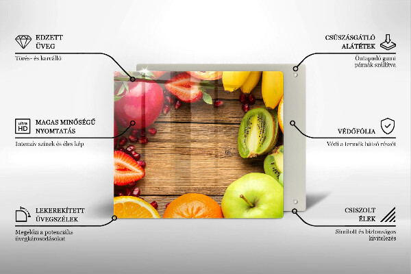 De vidrio templado Fruta fresca