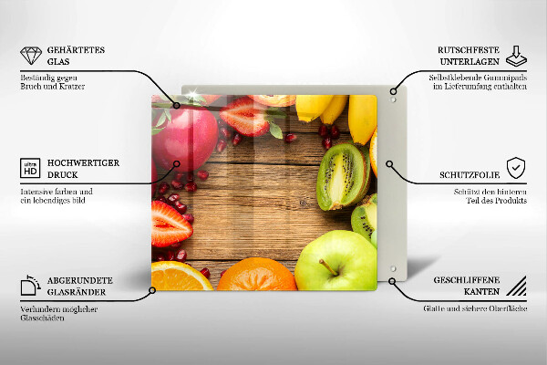 De vidrio templado Fruta fresca