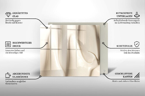 De vidrio templado Helado cremoso