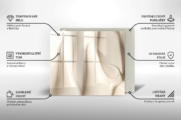 De vidrio templado Helado cremoso