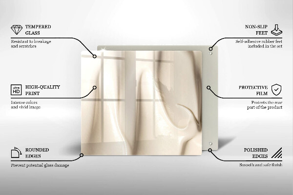 De vidrio templado Helado cremoso