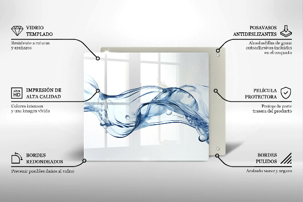 De vidrio templado Agua cristalina