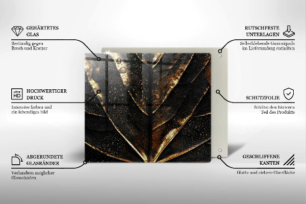 De vidrio templado Hoja de oro