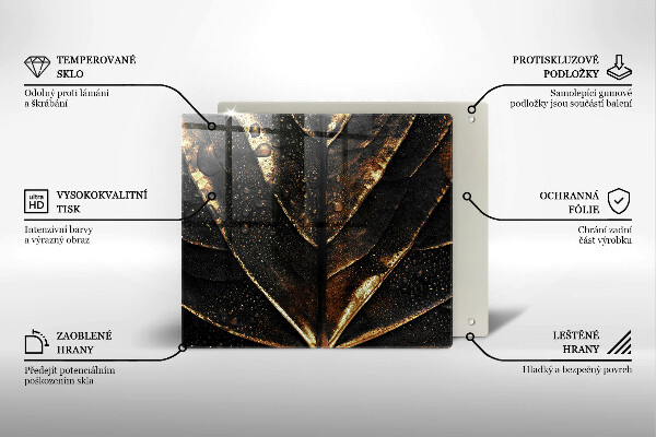 De vidrio templado Hoja de oro