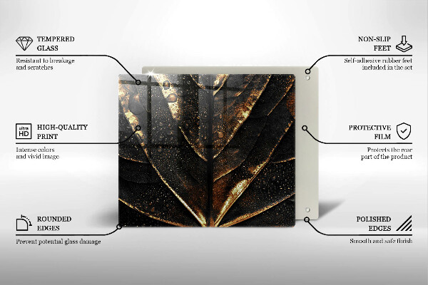 De vidrio templado Hoja de oro