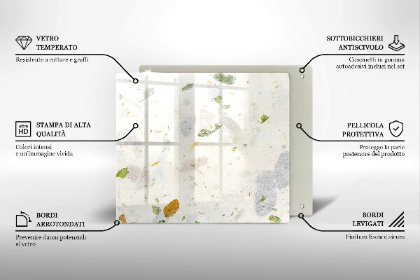De vidrio templado Hojas cayendo