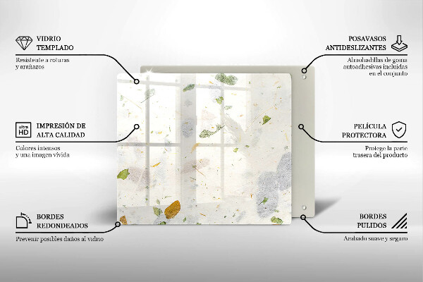 De vidrio templado Hojas cayendo