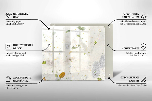 De vidrio templado Hojas cayendo