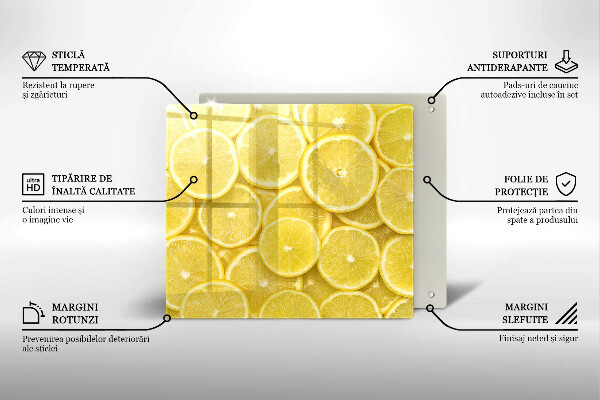 De vidrio templado Fruta de limon