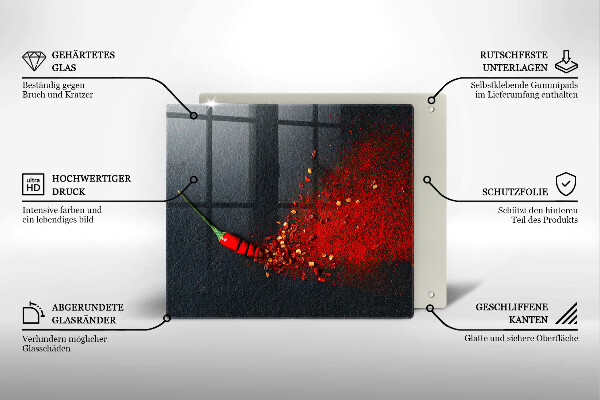 De vidrio templado Pimiento picante