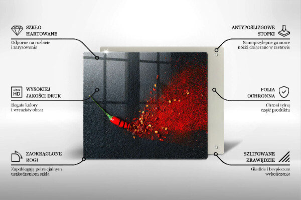 De vidrio templado Pimiento picante