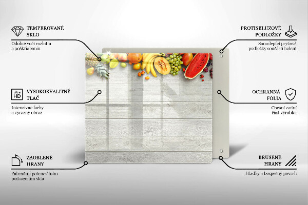 De vidrio templado Frutas en tablas