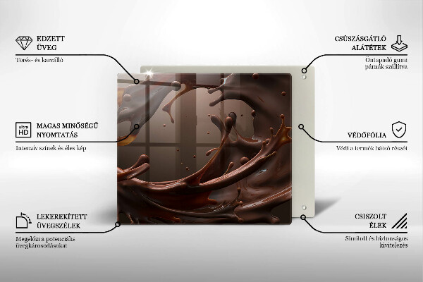 De vidrio templado Chocolate liquido