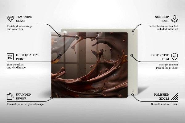 De vidrio templado Chocolate liquido