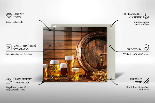 De vidrio templado Barril de cerveza