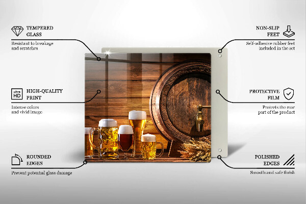 De vidrio templado Barril de cerveza