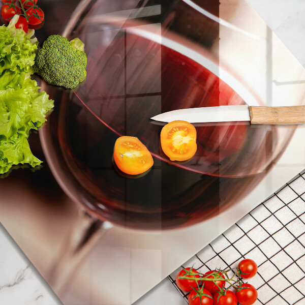 De vidrio templado Una copa de vino tinto