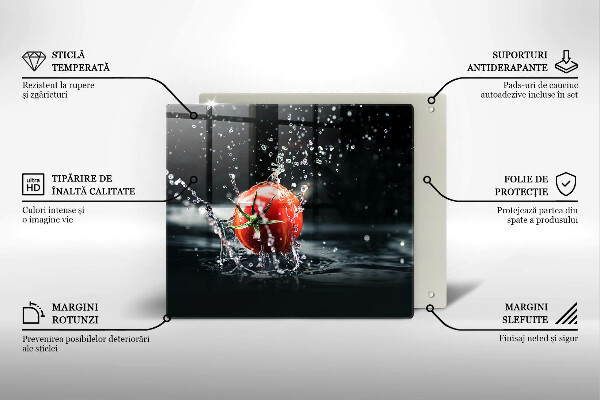 De vidrio templado Tomate en agua