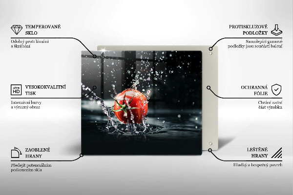 De vidrio templado Tomate en agua