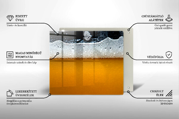 De vidrio templado Beber espuma de cerveza