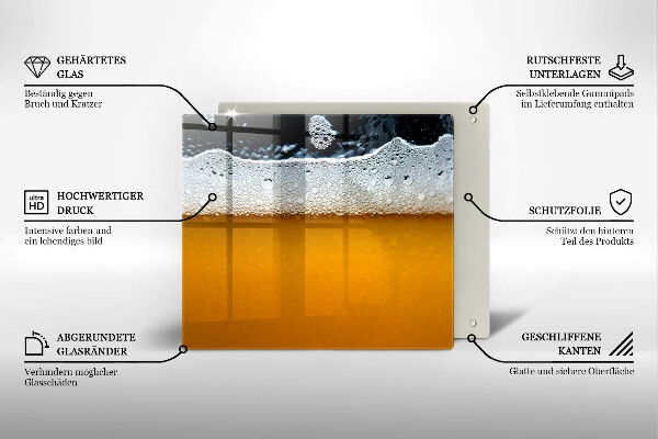 De vidrio templado Beber espuma de cerveza