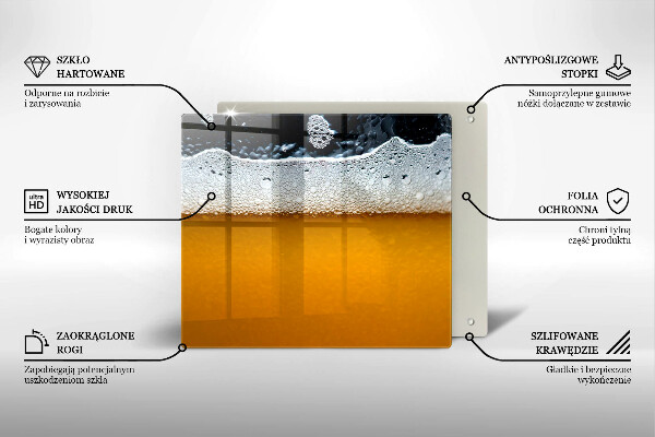 De vidrio templado Beber espuma de cerveza