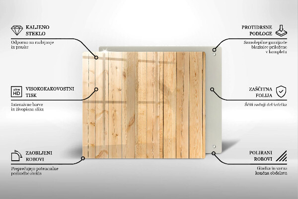 De vidrio templado Tablas de madera delicadas