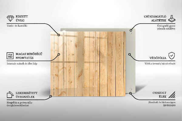 De vidrio templado Tablas de madera delicadas