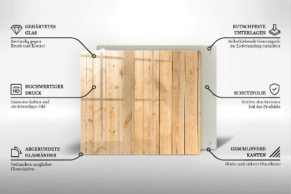 De vidrio templado Tablas de madera delicadas