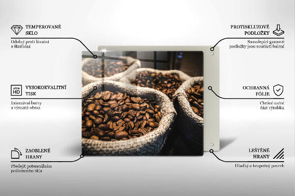 De vidrio templado Bolsas de granos de café