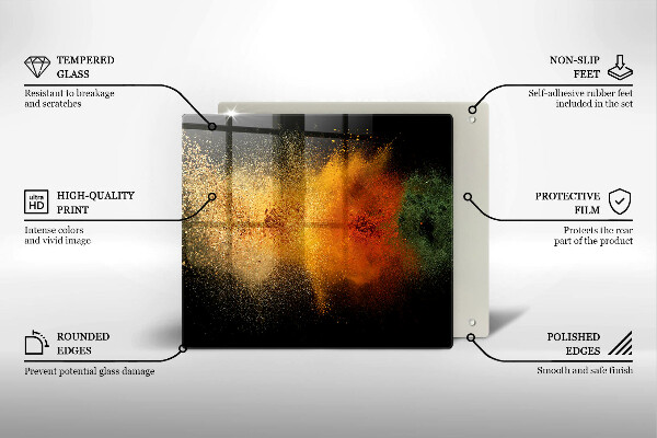 De vidrio templado Especias coloridas